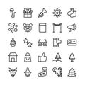 Christmas, Halloween, Party and Celebration Line Vector Icons 7